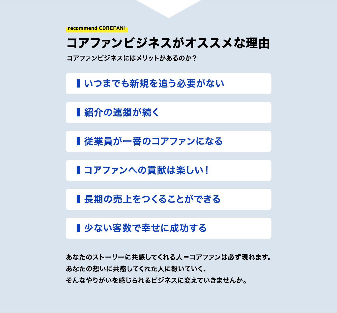コアファンビジネスがおすすめな理由